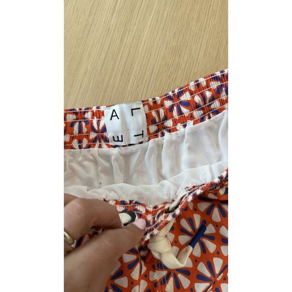 Straight-Leg Mid-Length Printed Swim Shorts Size Small T1188 - Picture 6 of 11